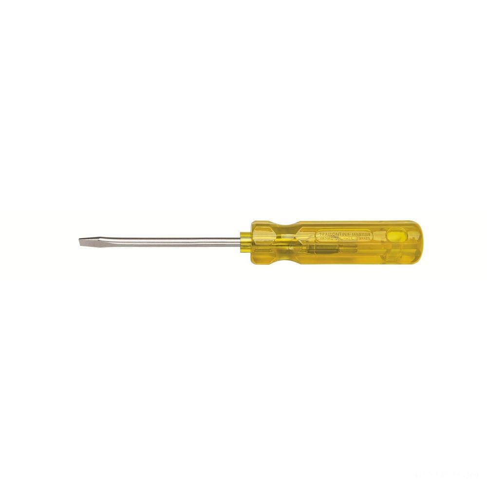 Chave de Fenda Tramontina Masterplus com Ponta Chata 1/4x4” em Aço Cromo Vanádio Tramontina