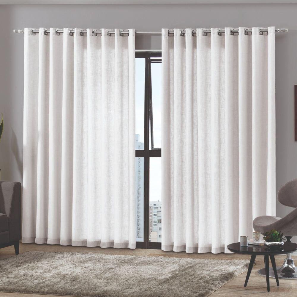 Cortina Blackout Duo Mônaco Bella Janela 3,00m x 1,70m Com Forro Corta Luz