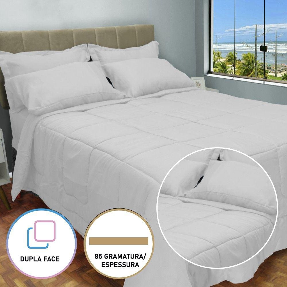 Edredom Cama Casal Queen com Jogo de Lençol Meia Estação