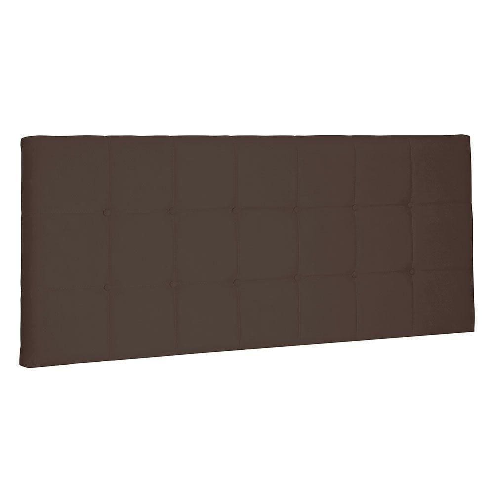 Cabeceira Painel Casal 1,40m Verona Suede Marrom Café