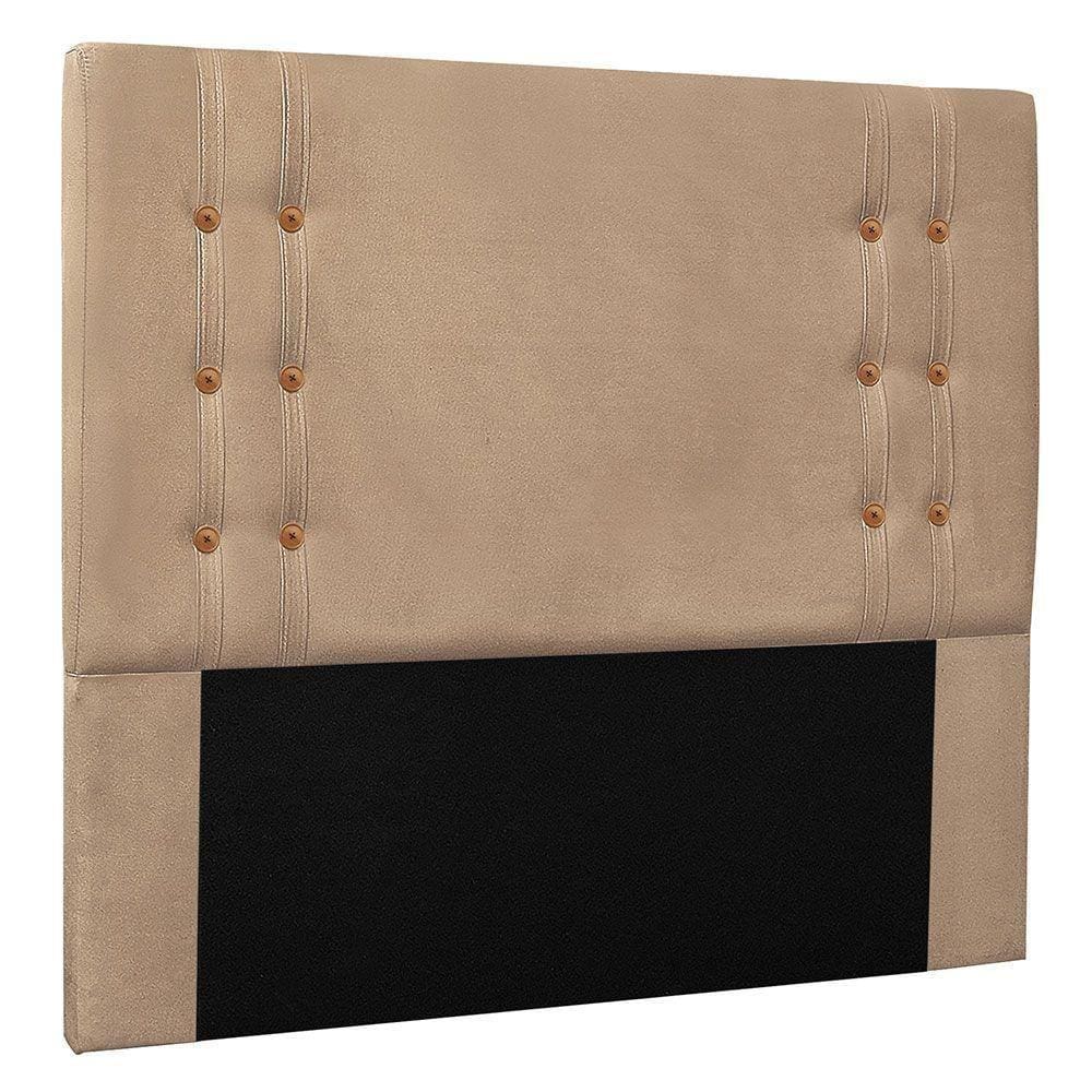 Cabeceira Casal 1,40m Genova Suede Bege