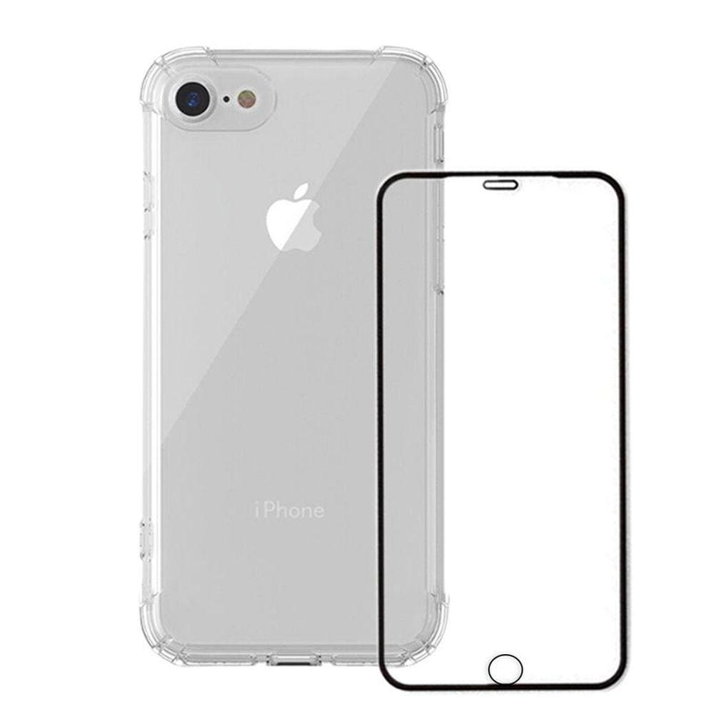 Kit Capa Anti Impacto Transparente ÍPhone SE 2020 + Pelicula De Vidro 3D