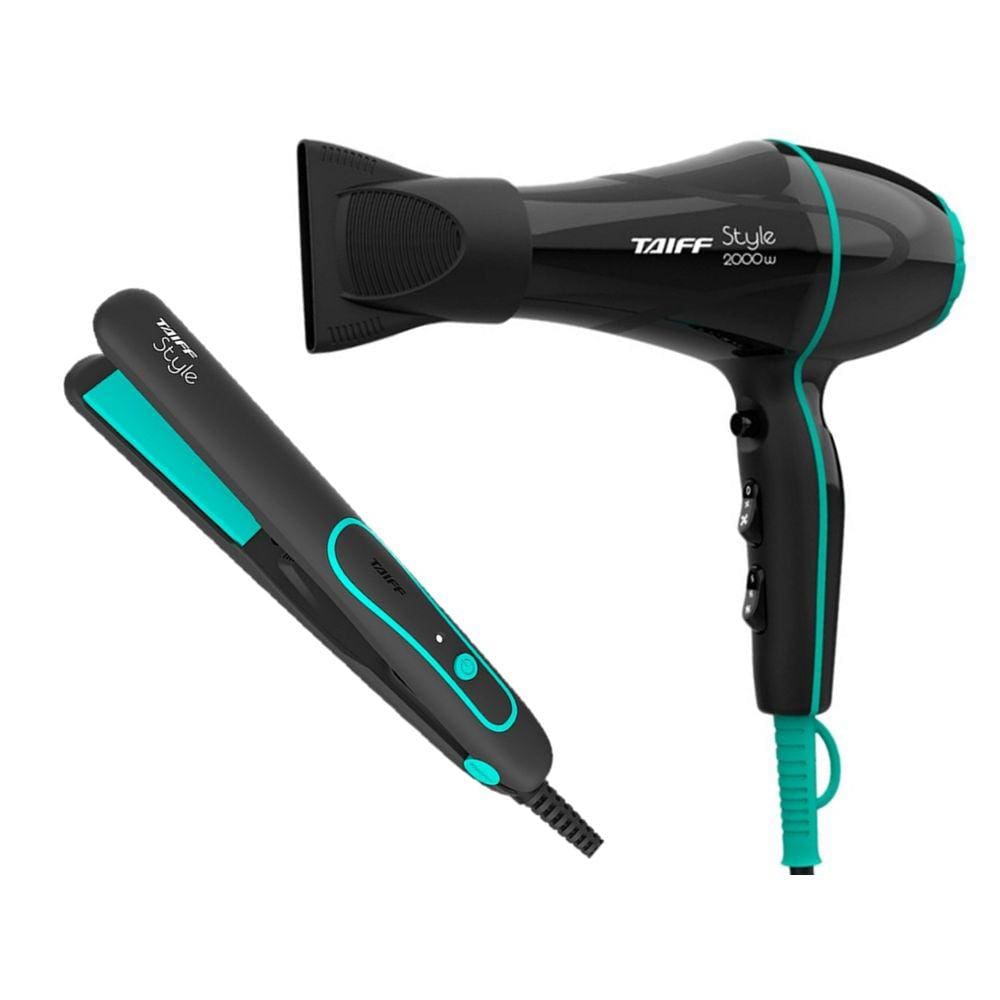 Kit Taiff Style Preto - Secador Profissional 2000W 127V + Prancha 210ºc Bv