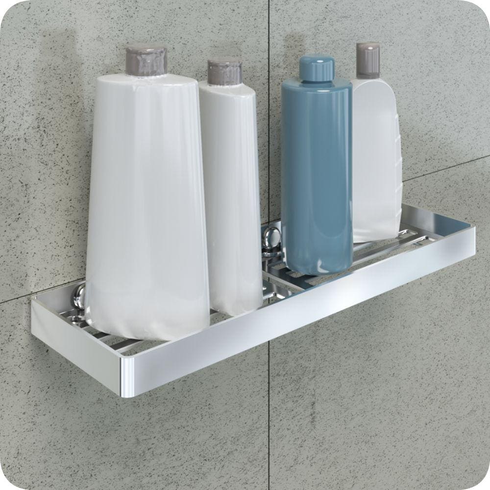 Suporte Porta Shampoo Prateleira Cromado De Parede Plus