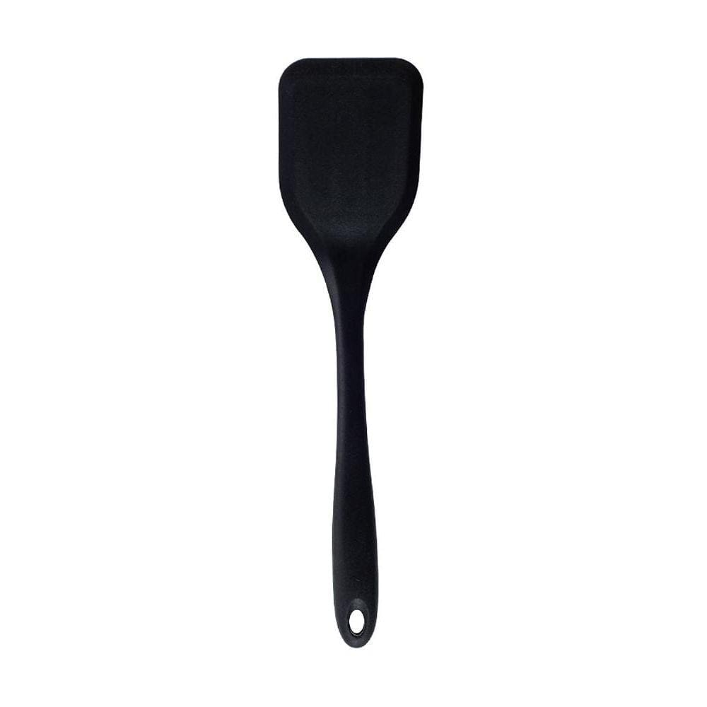 Espátula de Silicone Duplo Lisa Preta Oikos