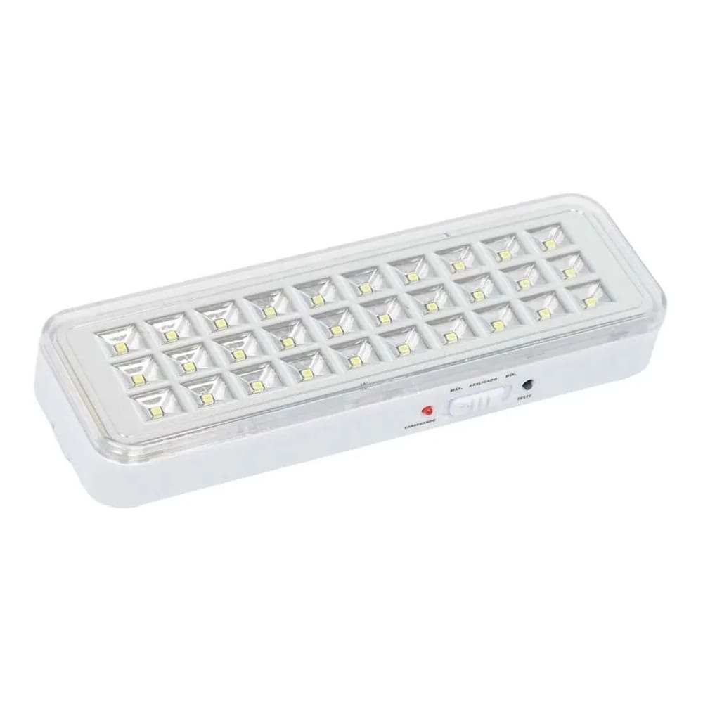 Luminária de Emergência Kit 17 unid. recarregavel com 30 Leds corredor lampada bateria saida Bivolt