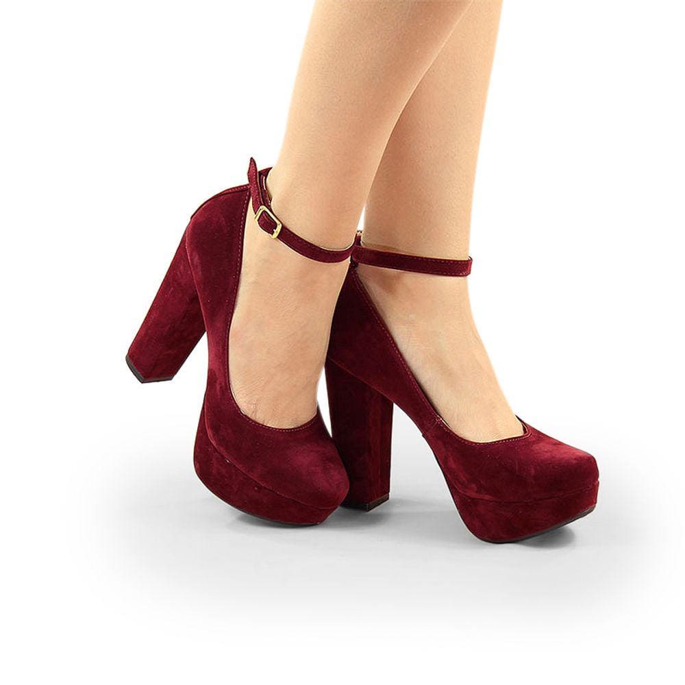 Sapato Boneca Meia Pata Salto Grosso Extra