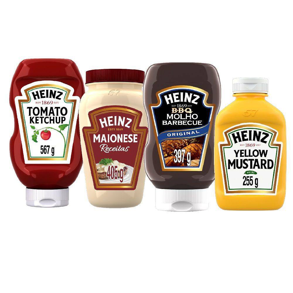 Ketchup Tradicional 567g + Maionese Receitas + Mostarda 255g