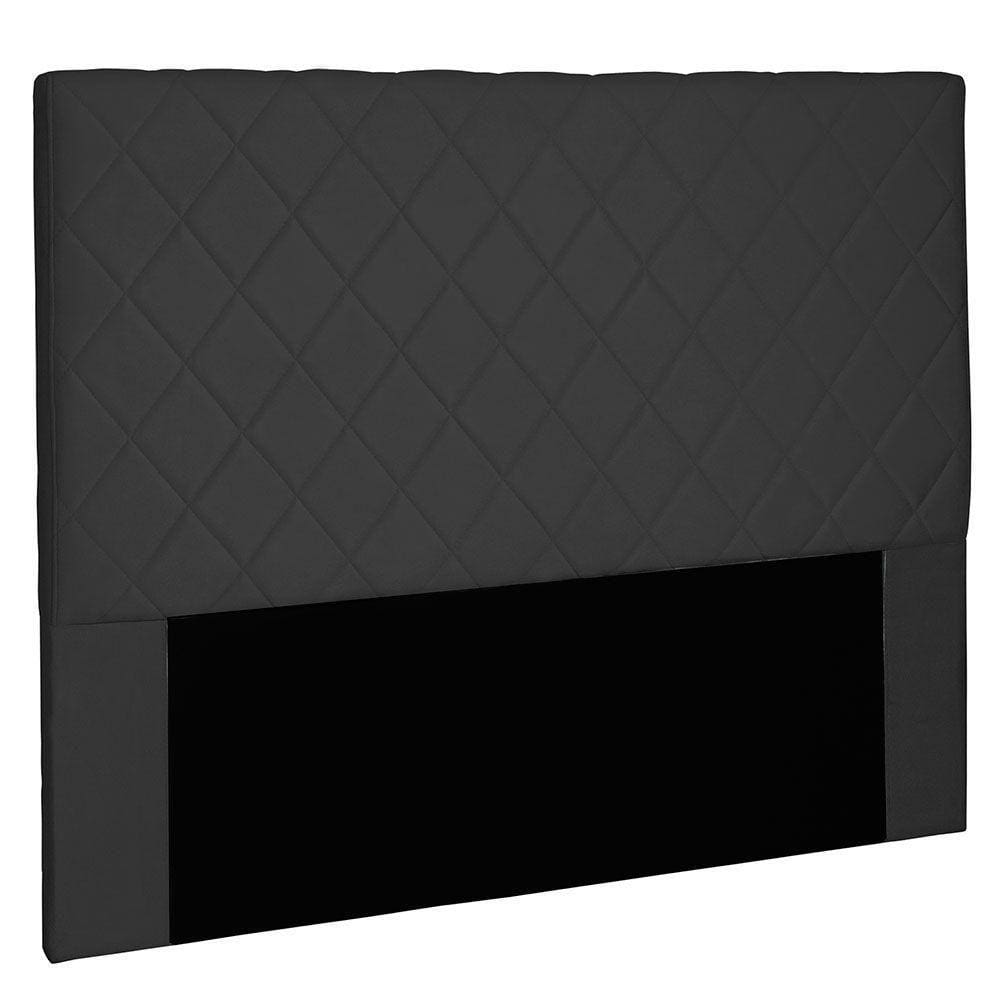 Cabeceira Solteiro 0,90m Esmeralda Suede Preto