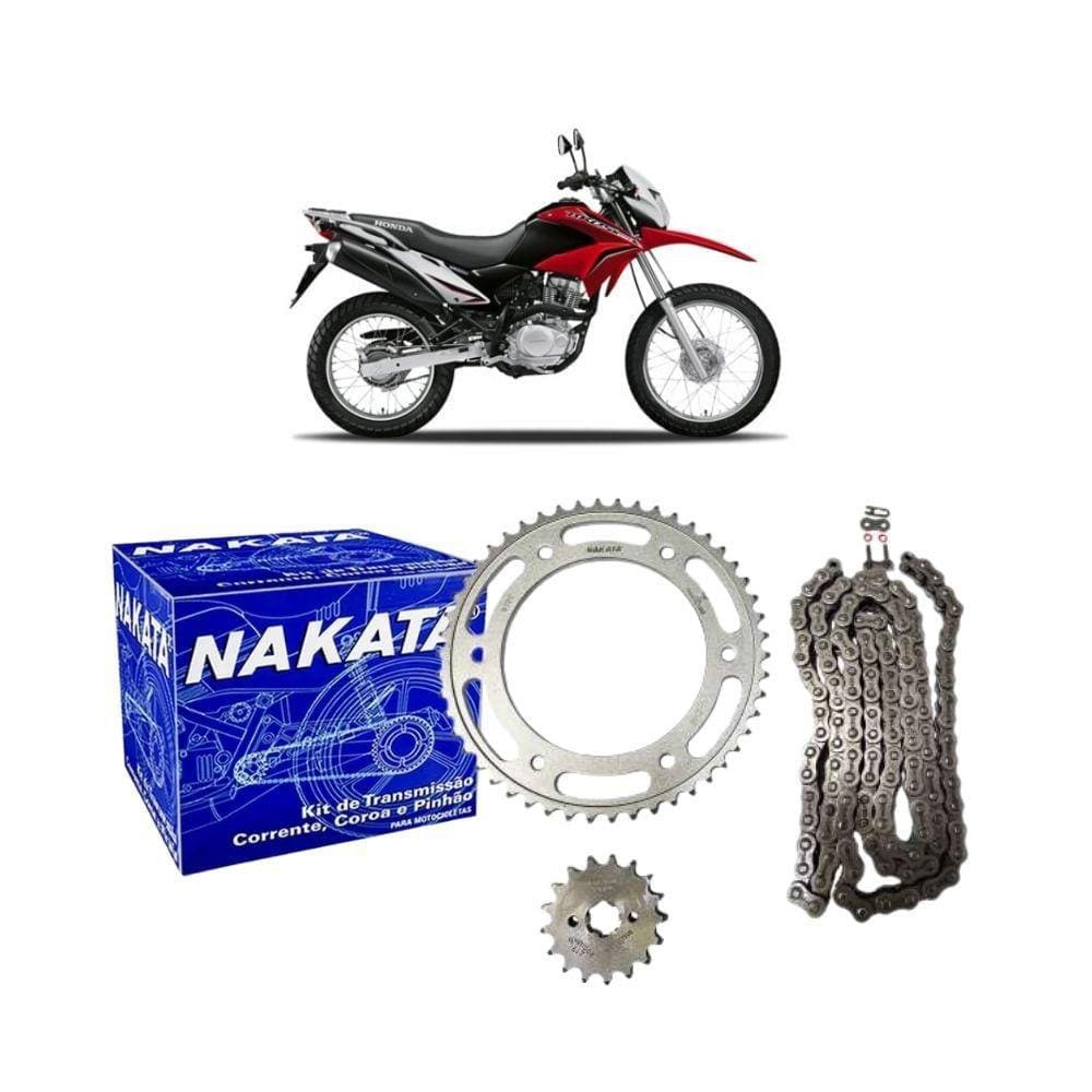 Kit Relação Transmissão Nakata Honda NXR 150 Bros 2005-2008