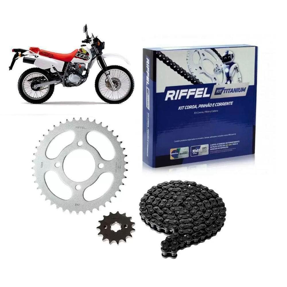 Kit Relação Transmissão Riffel Honda XLR 125 1996 até 2003