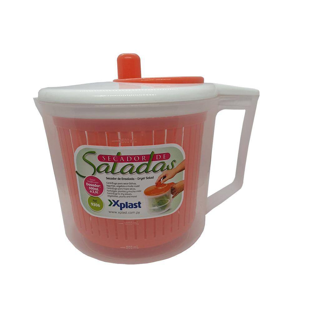 Secador de Saladas e Verduras Manual com Dosador - 2500 ml