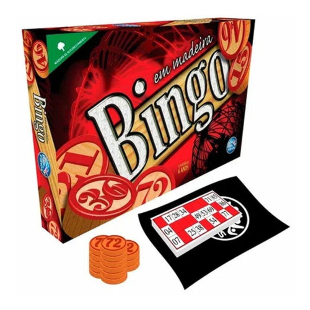 Jogo De Bingo Com Cartelas E Pedras - Brinquedo