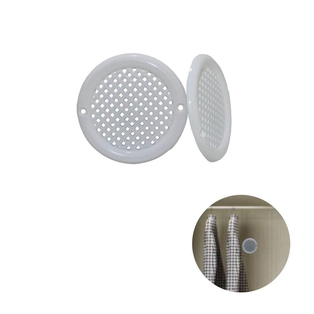 Tampa de Ventilação Redondo 100 mm para Armários Branco