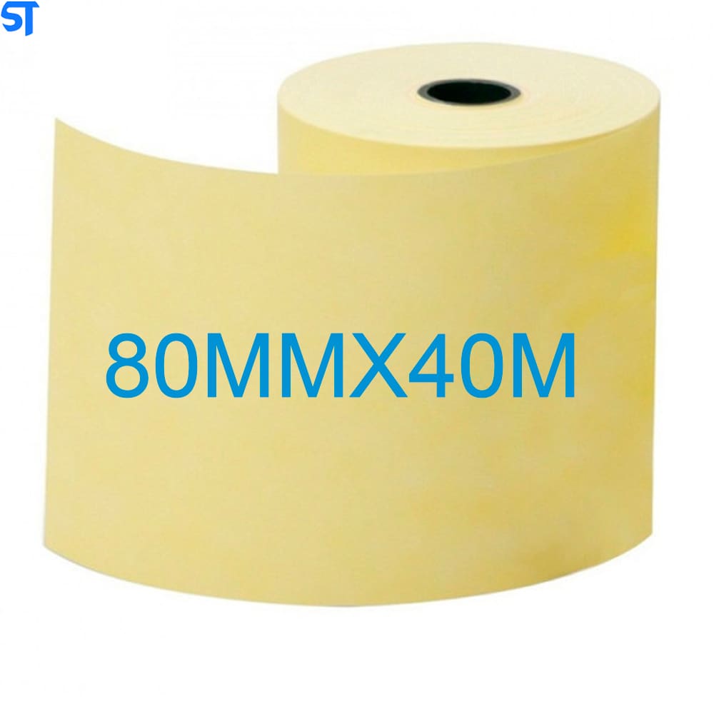 Bobina Térmica Amarela 80mm x 40m 1 Via. Maxprint