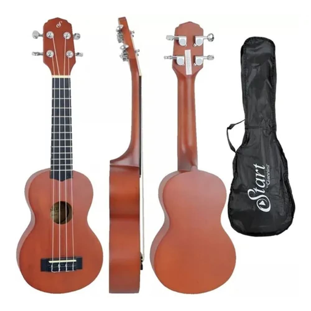 Ukulele Soprano Eletroacustico Giannini Start com Bag Uks-21 El Ns