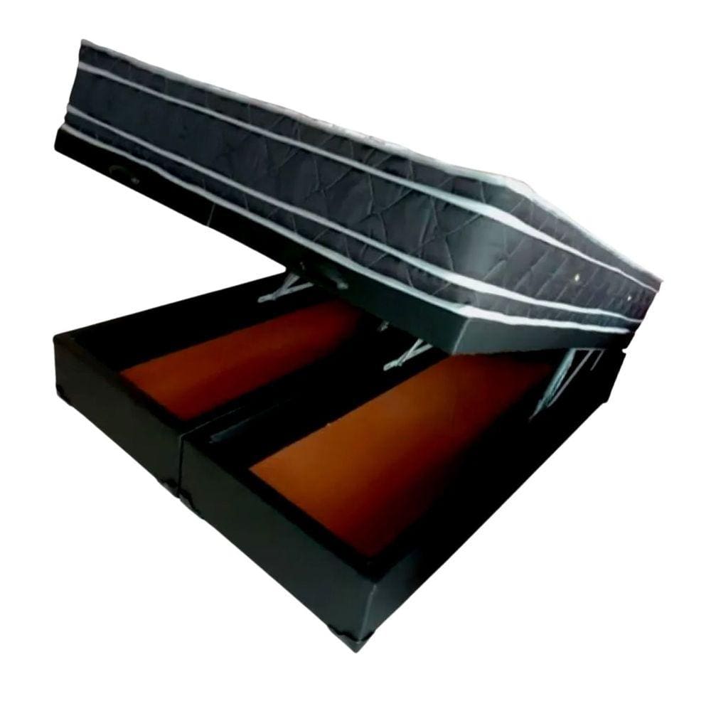 Cama Box Baú Queen Com Colchão Molas Ensacadas - Blindado