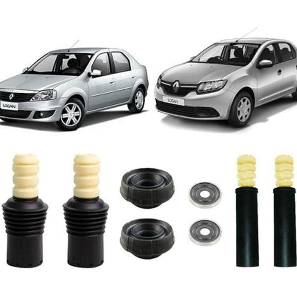 Kit 4 Coxim Dianteiro Batente Traseiro Logan 2018 2019 2020
