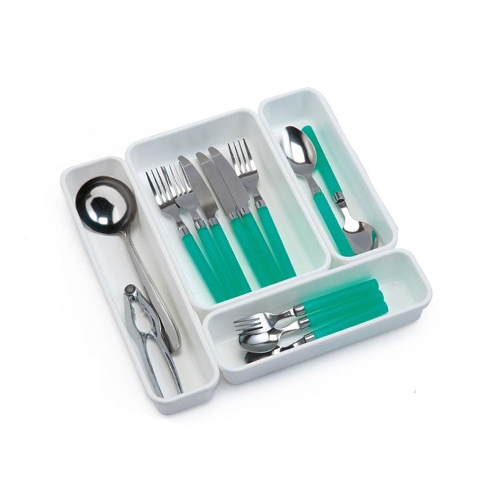 Kit Quatro Organizadores Branco Gaveta Armario Cozinha Quarto
