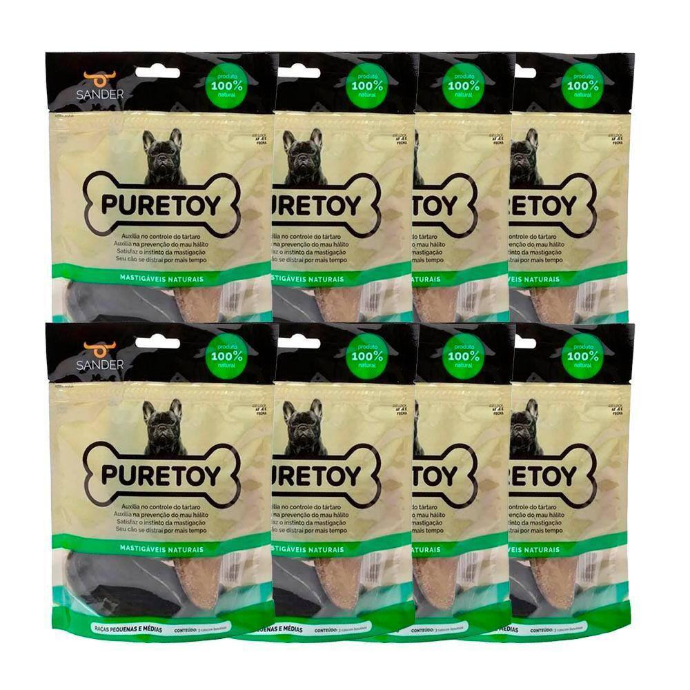 Combo 8 Cascos Bovinos Caes Puretoy Com 3 Peças Cada