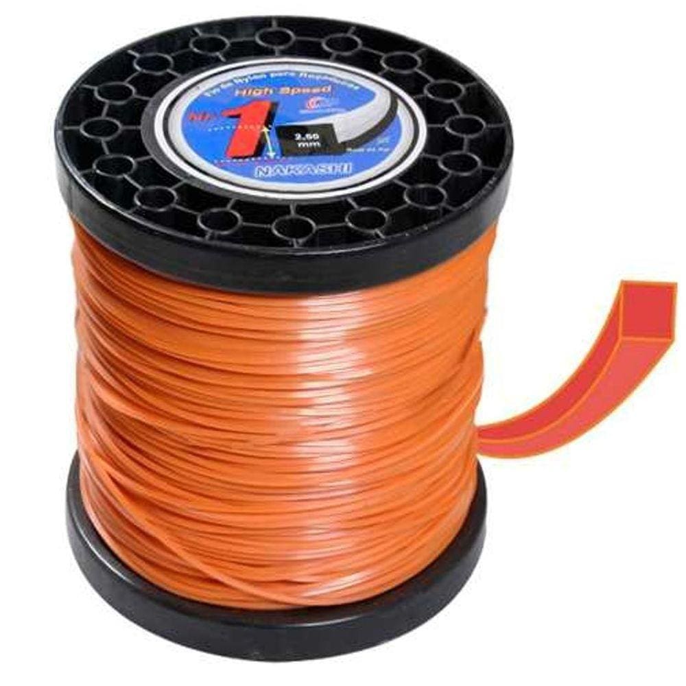 Bobina Fio Nylon Roçadeira Quadrado 2,5 Mm X 280 M 2kg