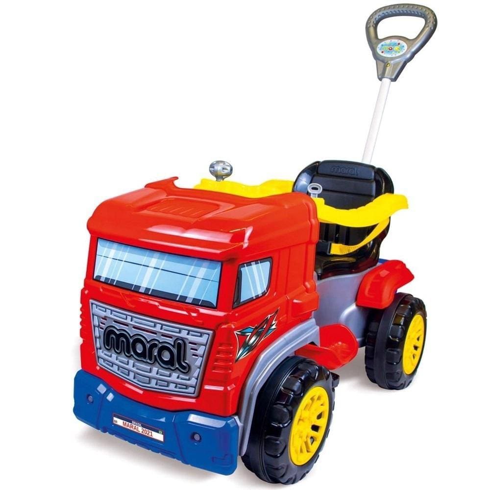 Caminhão de Brinquedo Magic Toys Truck 9300 Plástico com Pedal Vermelho