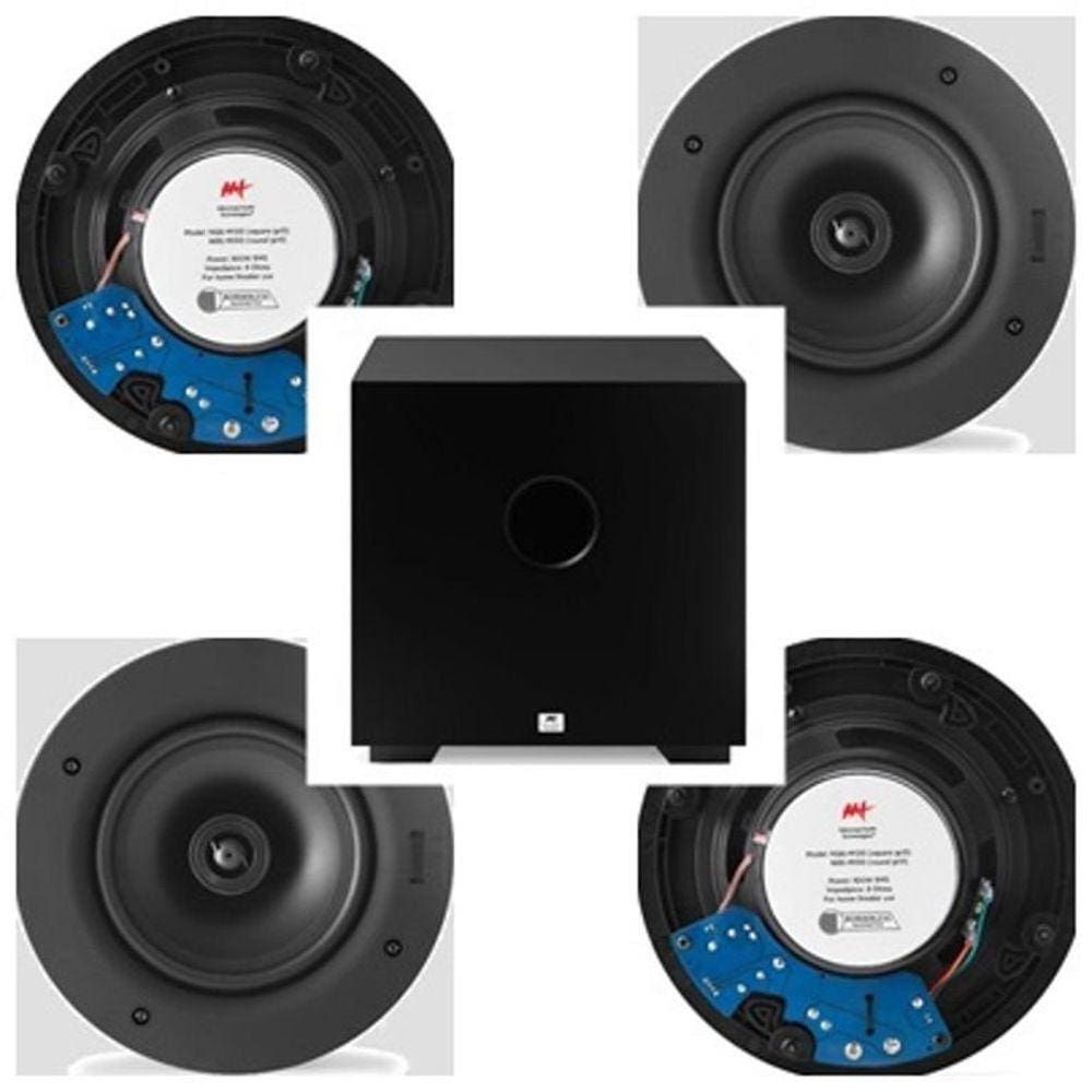 Kit Home AAT - 4cxs NQ6100 + Sub Compact Cube 8 Cor Preto