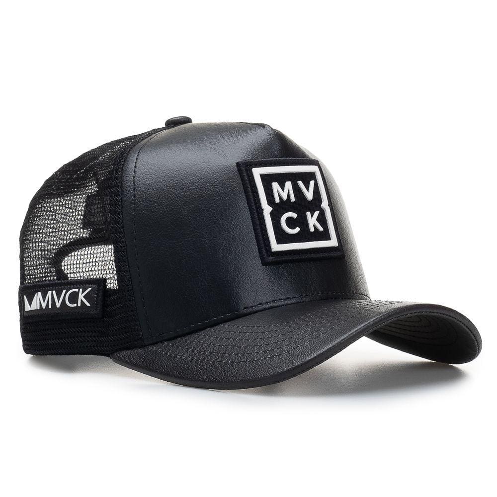 Boné Madrid Trucker Couro Preto MVCK