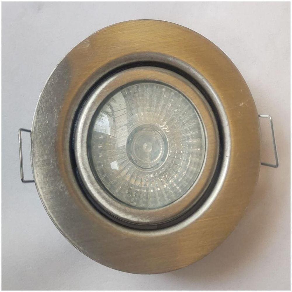 Spot De Embutir Redondo Fixo Aço Escovado 50W 110 Ou 220V Voltagem 220V