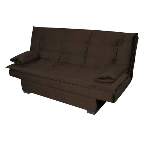 Sofá Cama Esmeralda 2 Lugares F426 Veludo Marrom Matrix Extra