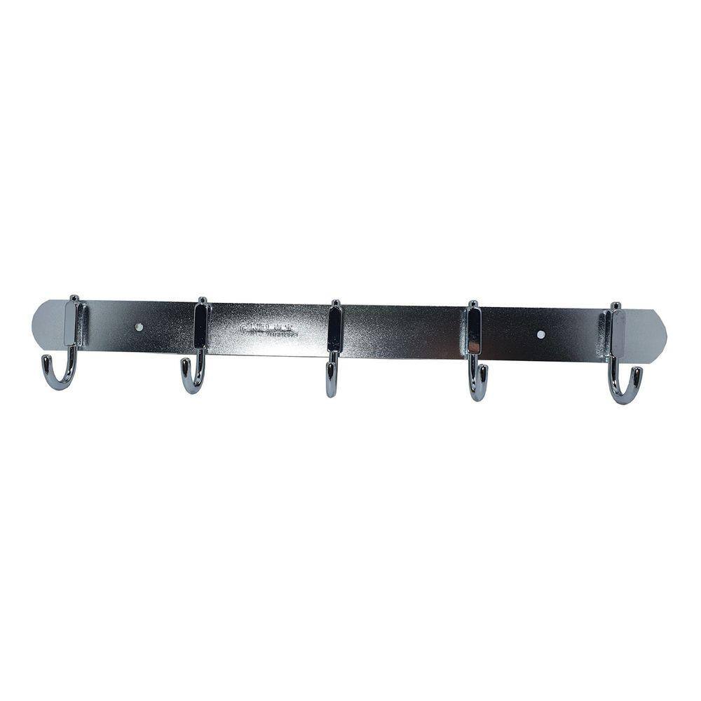 Cabide Gancho De Parede Quíntuplo Aço Inox Banheiro/Cozinha