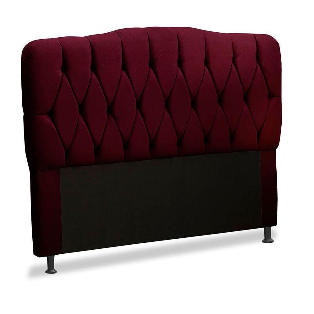 Cabeceira Eduarda 1,60 Para Cama Box Queen Roxo Luxor