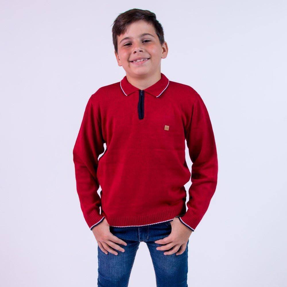 blusa de trico gola polo