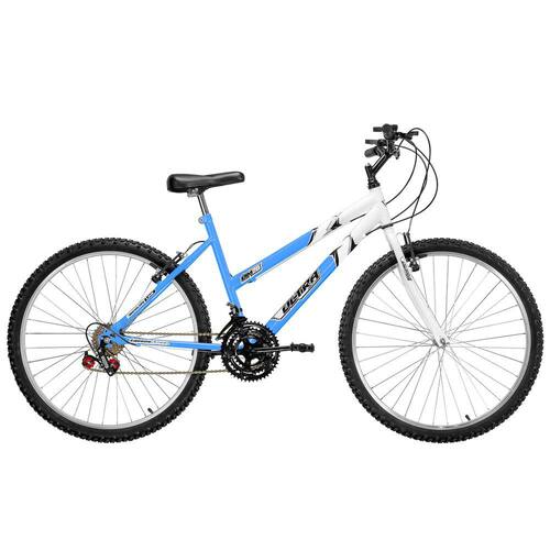 Bicicleta Aro 26 Ultra Bikes Feminina Bicolor 18 Marchas Freios V-Brake