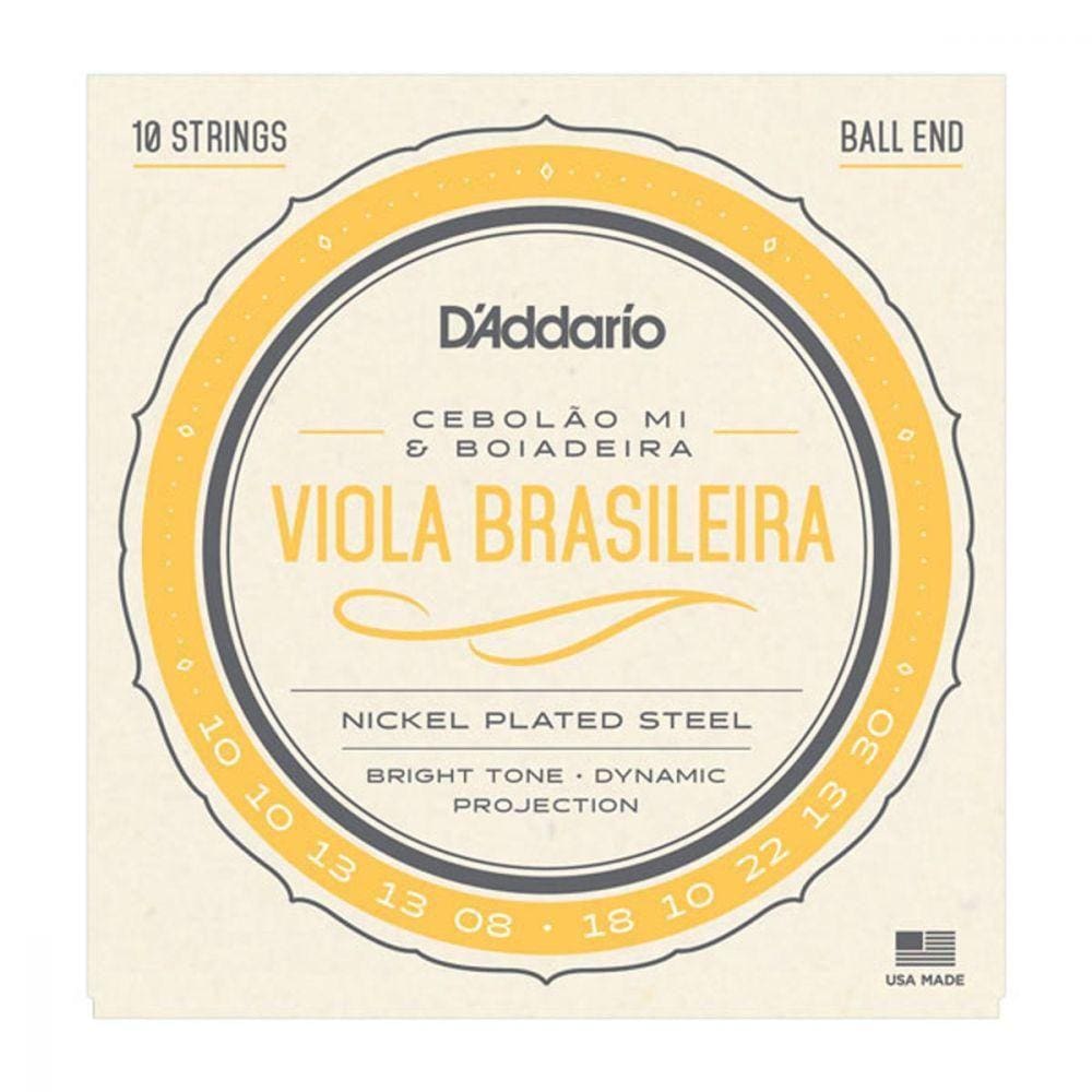 Encordoamento De Aço Para Viola Brasileira Ej82c - Cebolão Mi / Boiadeira