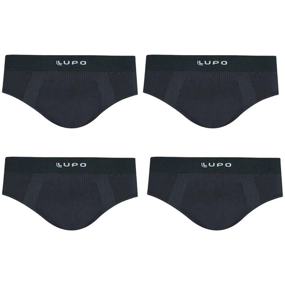 Cueca Lupo Modal Slip Sem Costura 4 Peças