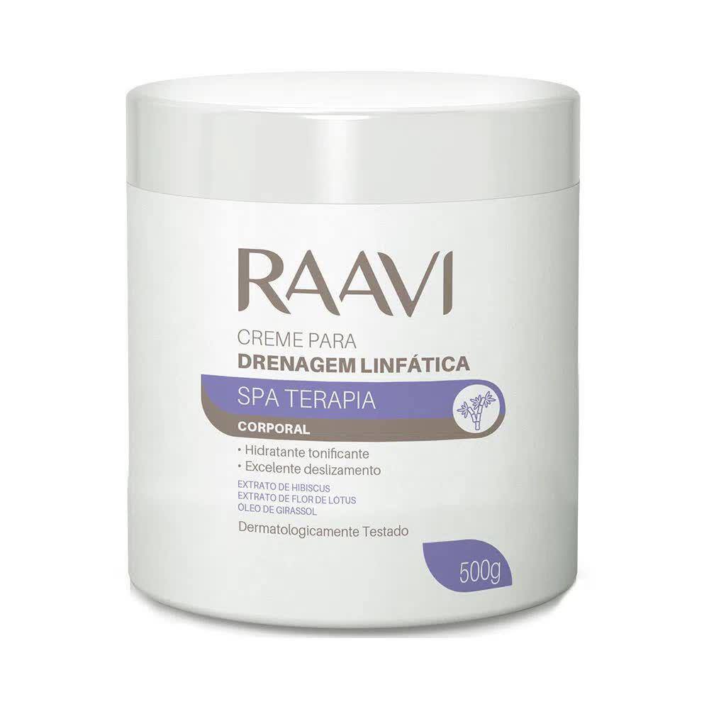 Creme Para Drenagem Linfatica Raavi 500G