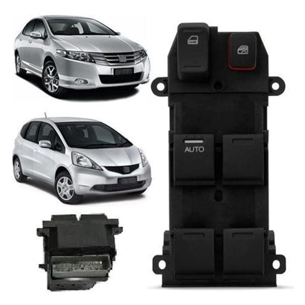 Interruptor Vidro Eletrico Honda New Fit E New City 09/15