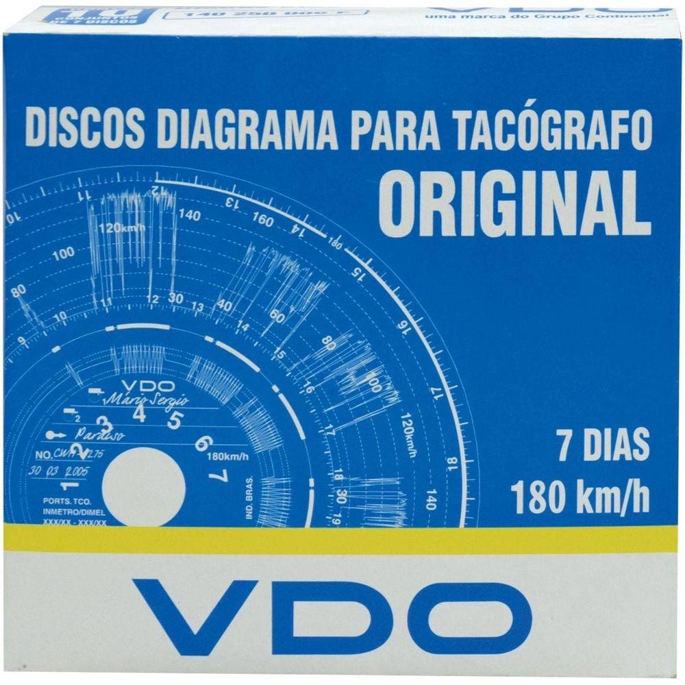 Disco para tacógrafo 7 dias 180 Km/h VDO