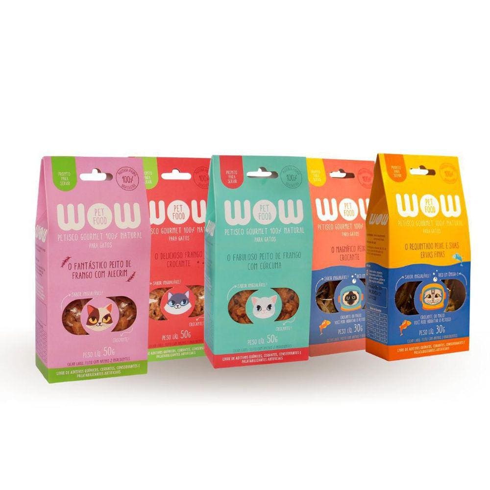 Kit De Petiscos Frango E Peixe Para Gatos Wow Pet Food