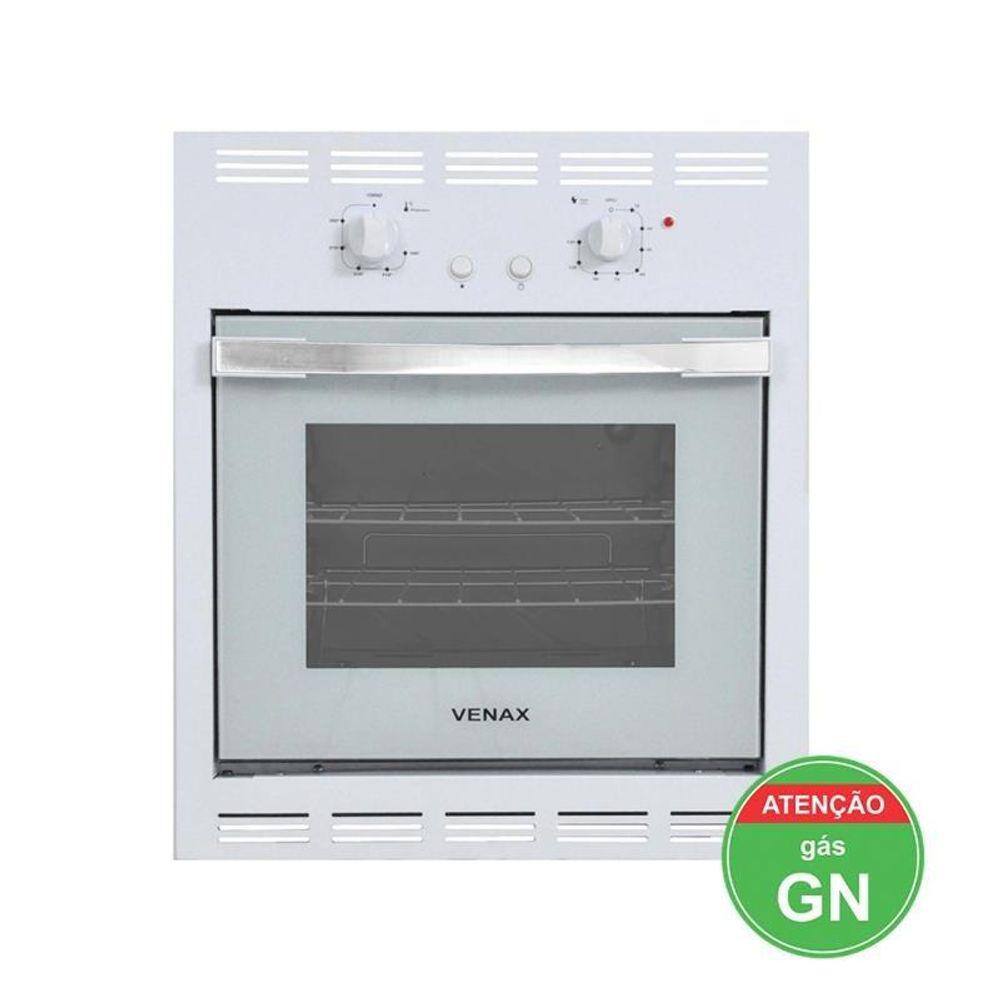Forno de embutir a gas natural venax cristallo gii 18288 inox 50l grill  timer | Extra