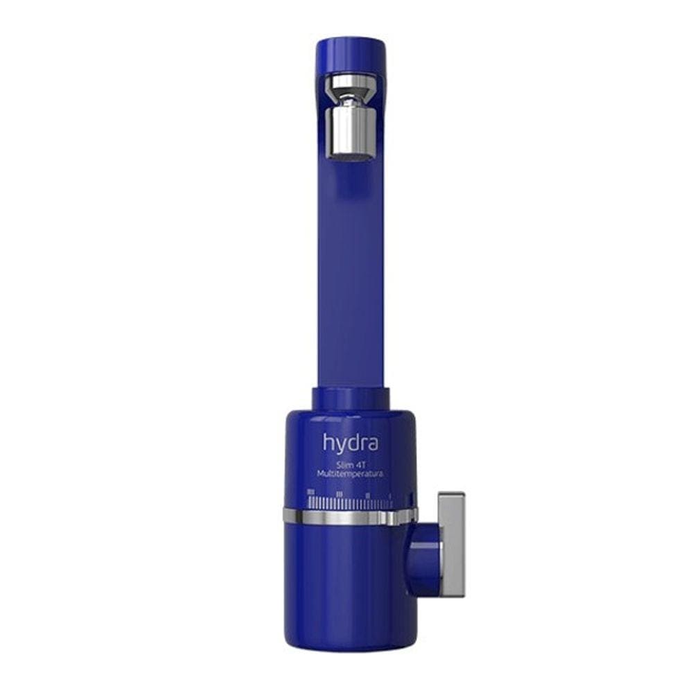 Torneira Elétrica Azul Cozinha Slim 4T Hydra Parede 127V