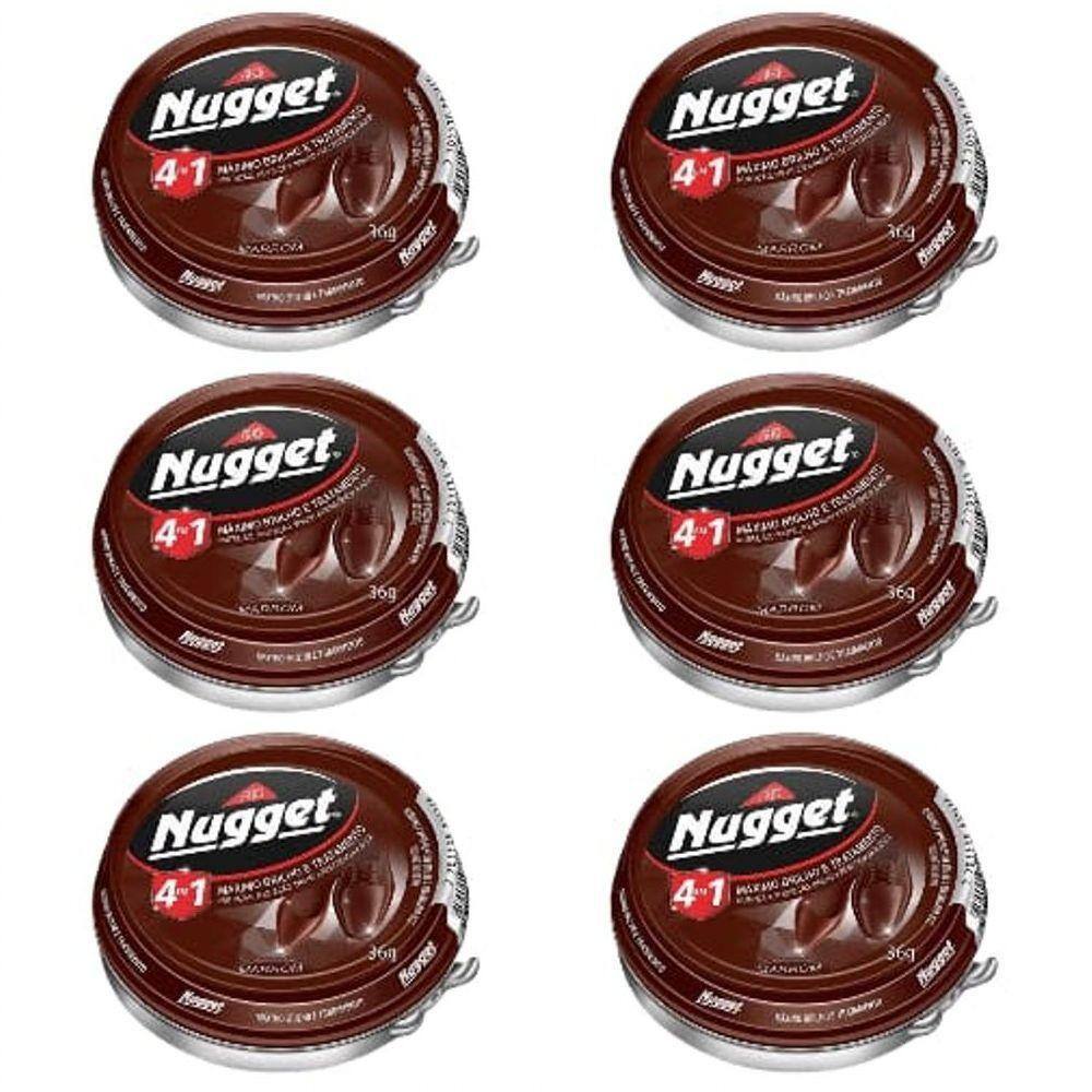 Graxa para Sapato em Pasta Marrom Nugget Lata 36G | Clube Extra