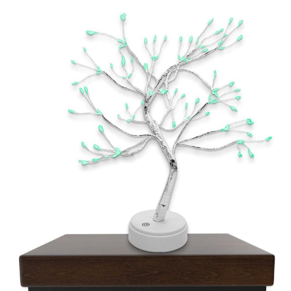 Luminaria Arvore Irlanda 108Led Prata Iluminador Usb