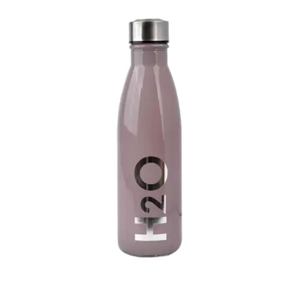 Garrafa Squeeze Vidro 650ml H2O Art House Lilás