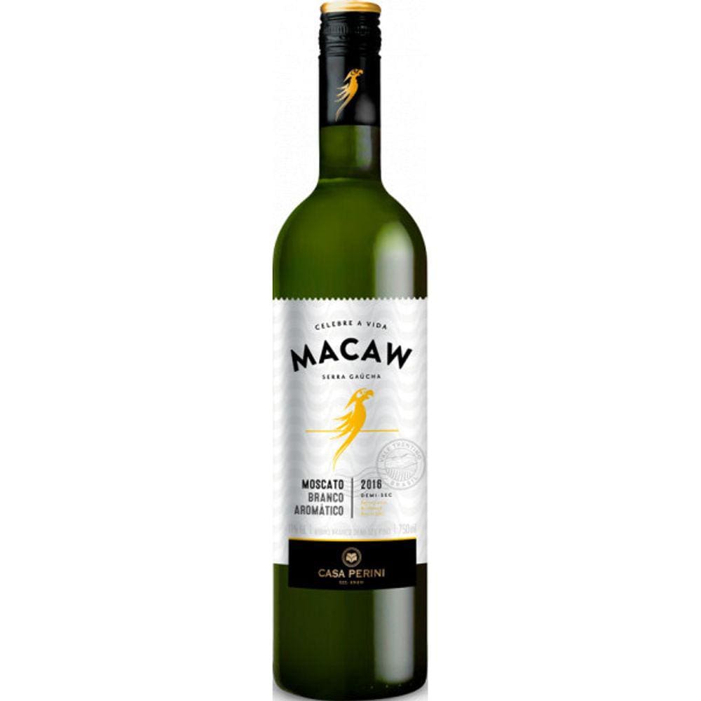 Vinho Macaw Moscato Branco Aromático Demi-Sec 750ml