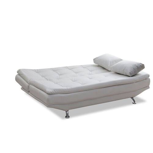 Sofá Cama Valencia 2 Estágios 3 Lugares Branco Extra
