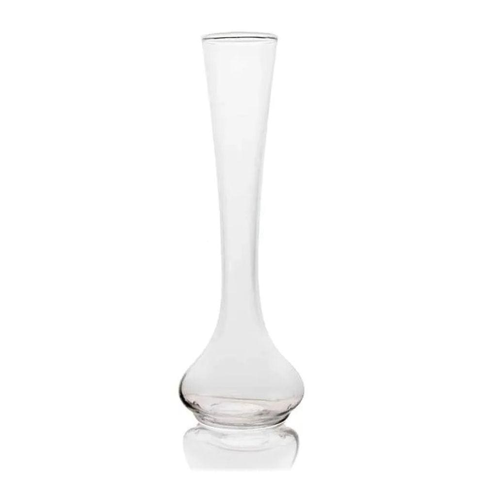 Vaso Solitário Bojudo Transparente 7x20Cm