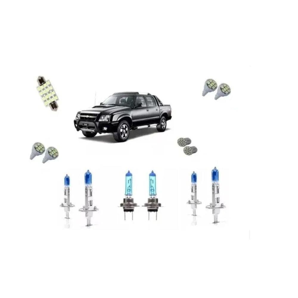 Led S10 Farol / Milha 2001/2011 +Kit Lâmpada Super Branca