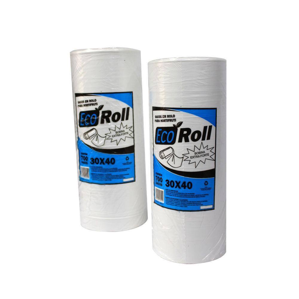 Kit 15,6Kg Bobina Saco Plastico Picotada 30x40 Extra Fort 6B